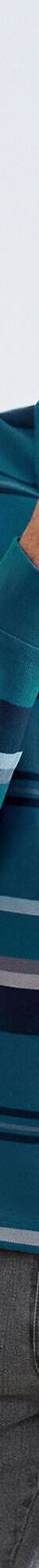Polo maille piquée rayée, manches longues (bleu canard) Polo maille piquée rayée, manches longues (bleu canard)